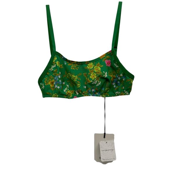 Spell x Free People Flora Bralette Citrus Crush NEW Green Women's XS Cottagecore - Picture 1 of 8